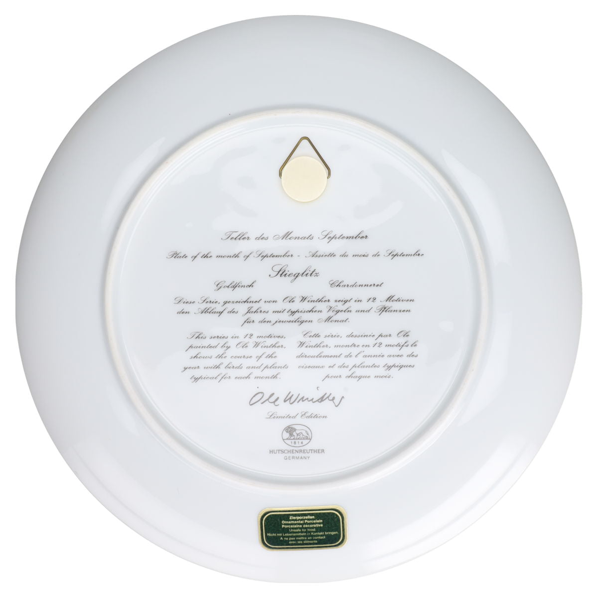 Wandteller mittelgroß September