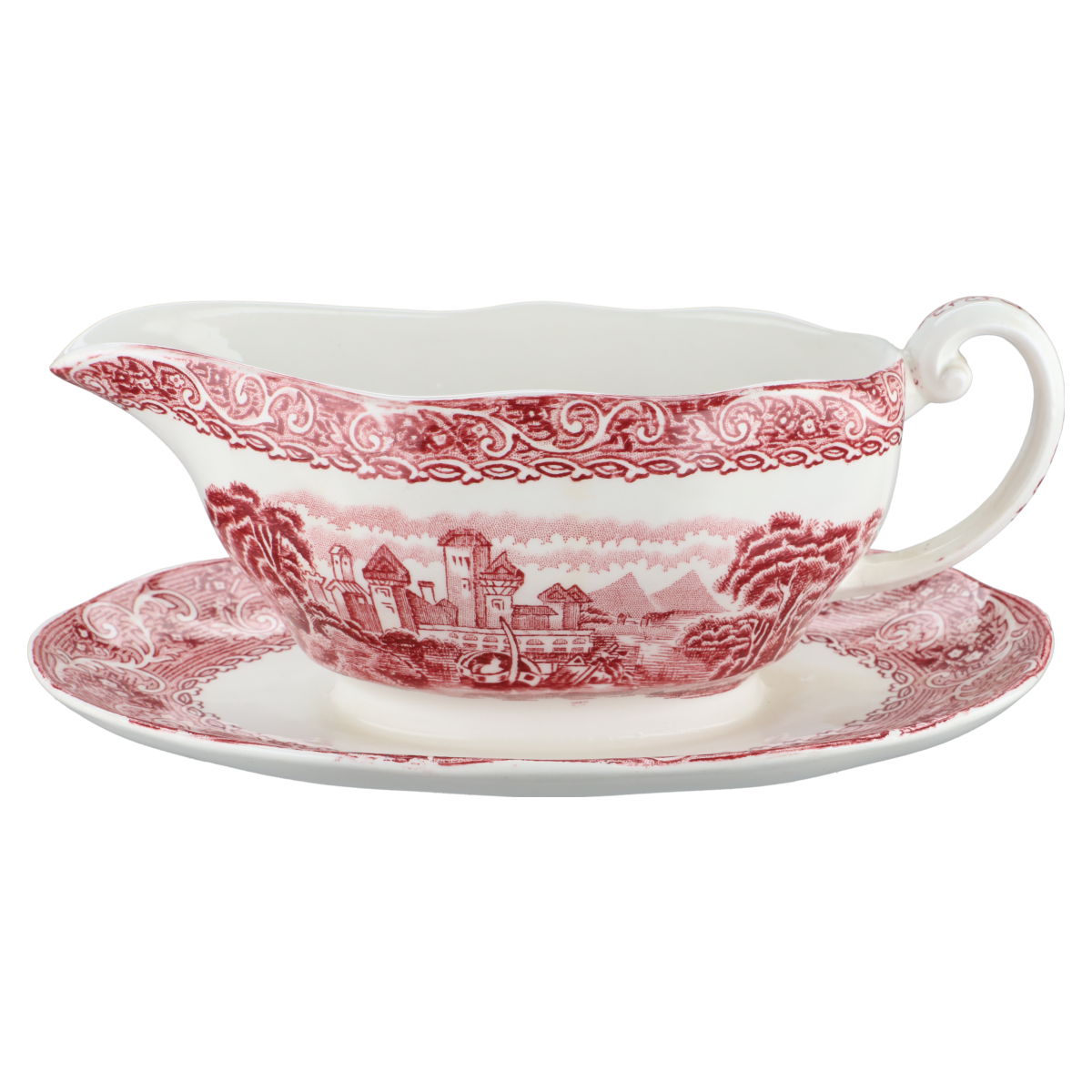 einteilige Sauciere mit Teller