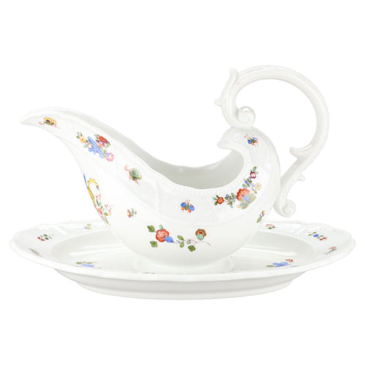 Sauciere mit Teller einteilig