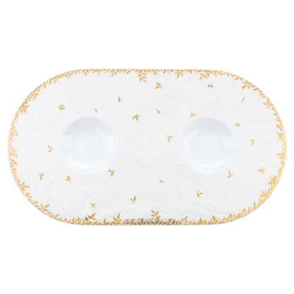 Tablett mit Zucker und Milch, 3-teilig