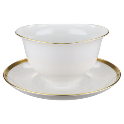 Sauciere mit Teller einteilig