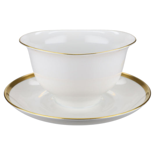 Sauciere mit Teller einteilig