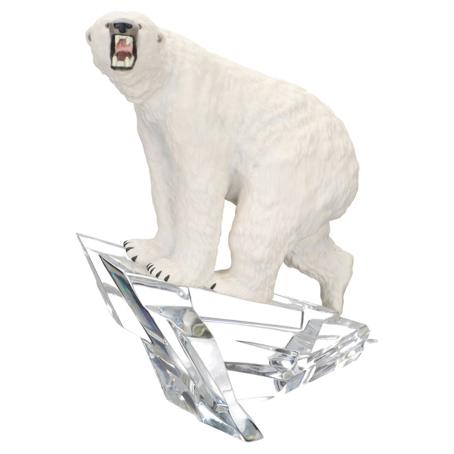 Skulptur Eisbär Polarbär auf Kristall 1989