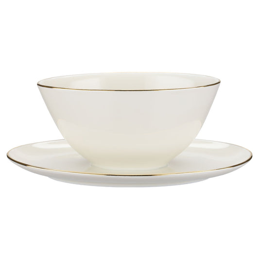 Sauciere mit Teller einteilig