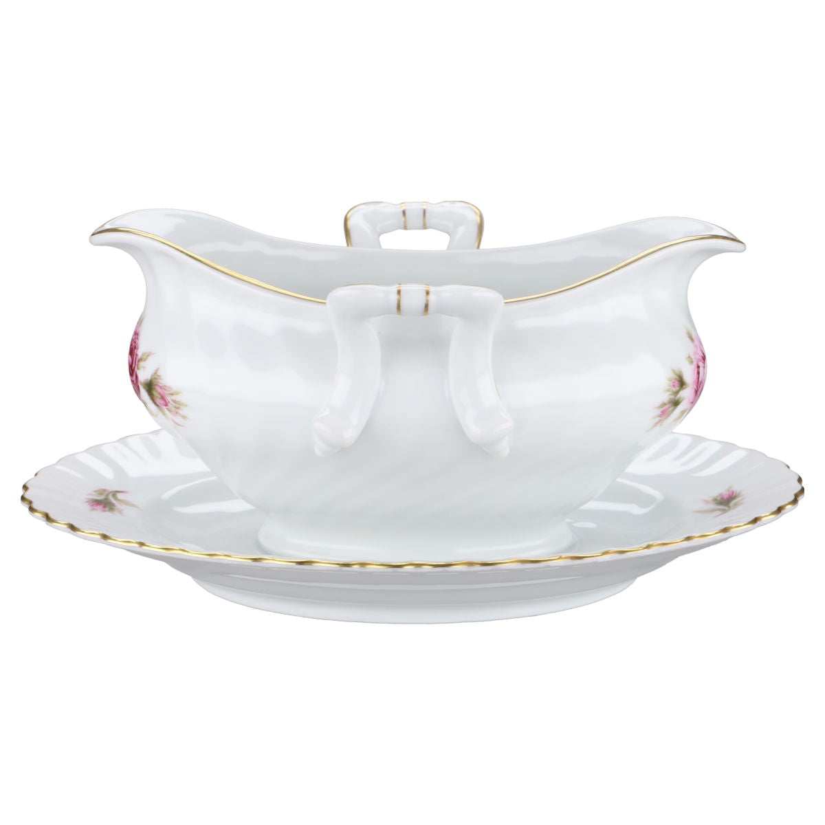 Sauciere mit Teller einteilig