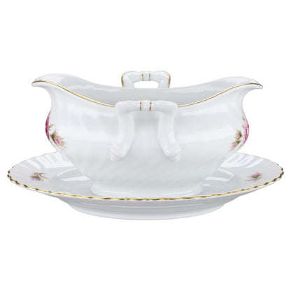 Sauciere mit Teller einteilig