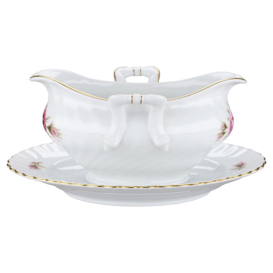 Sauciere mit Teller einteilig