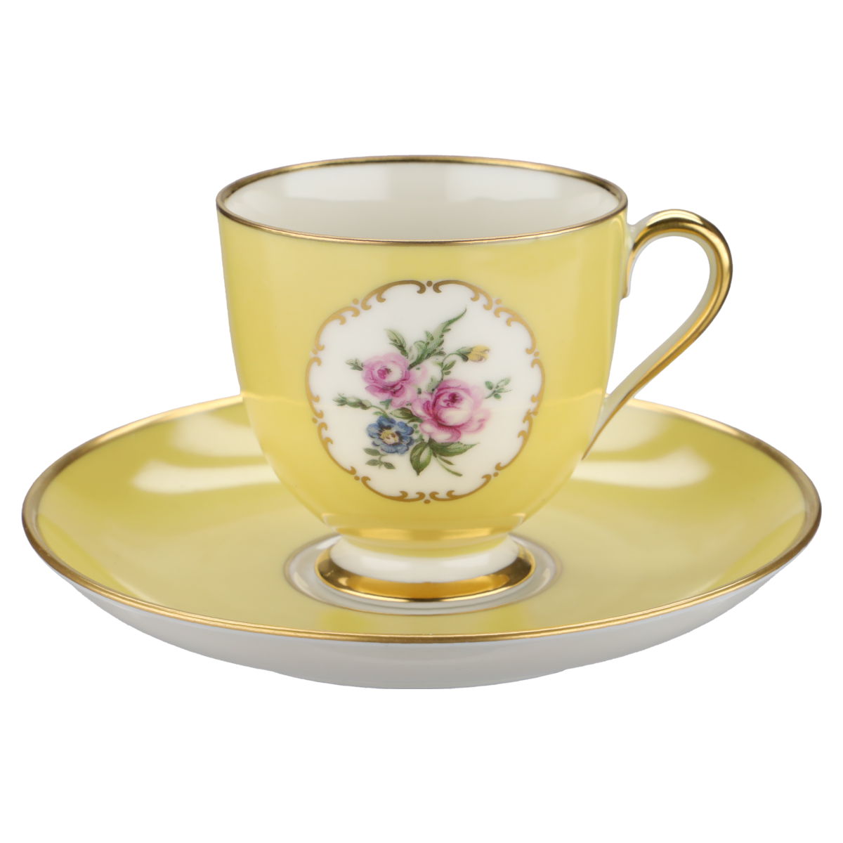 Mokkatasse mit Untere gelb