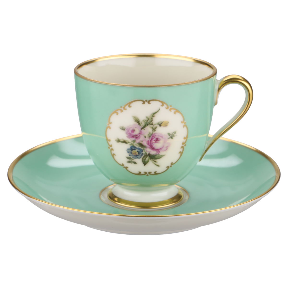 Mokkatasse mit Untere türkis