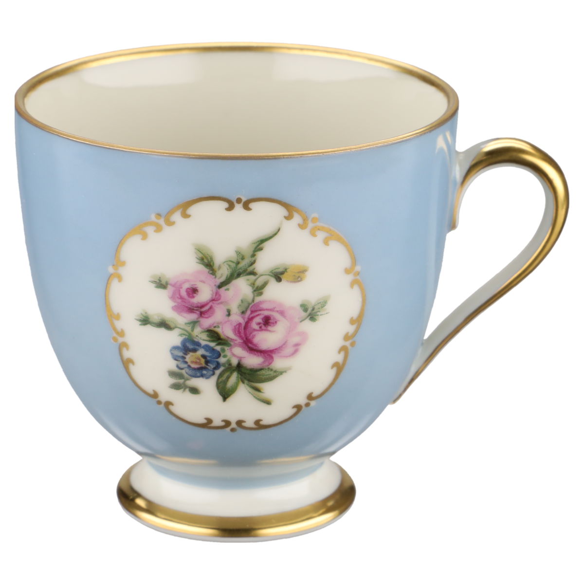 Mokkatasse mit Untere hellblau