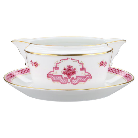 Sauciere mit Teller einteilig