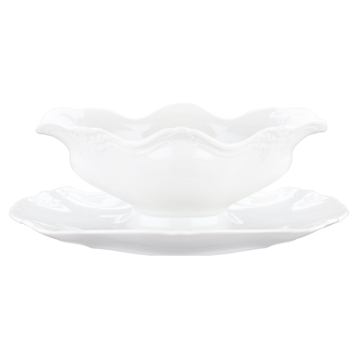 Sauciere mit Teller einteilig