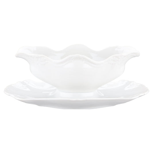 Sauciere mit Teller einteilig