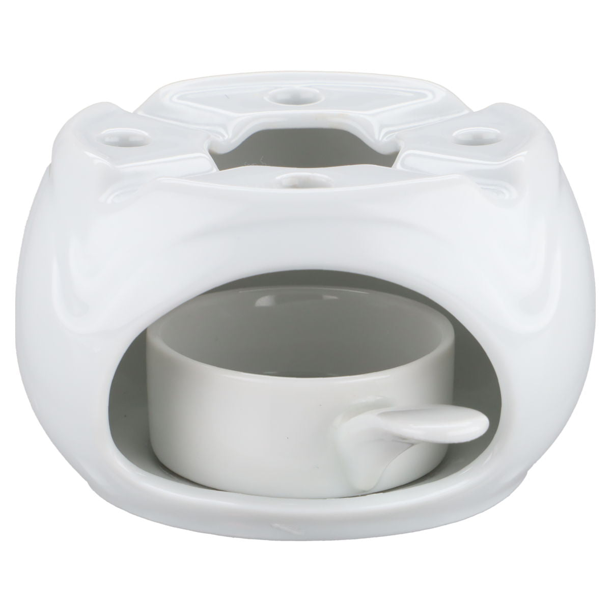 Buttersauciere mit Stövchen 3 teilig