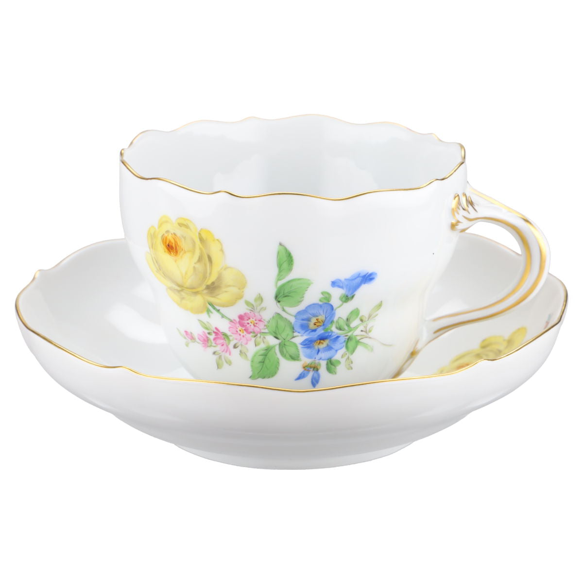 Kaffeetasse mit Untere Rose gelb