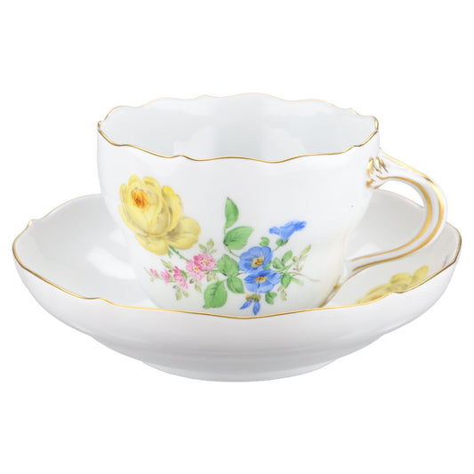 Kaffeetasse mit Untere Rose gelb