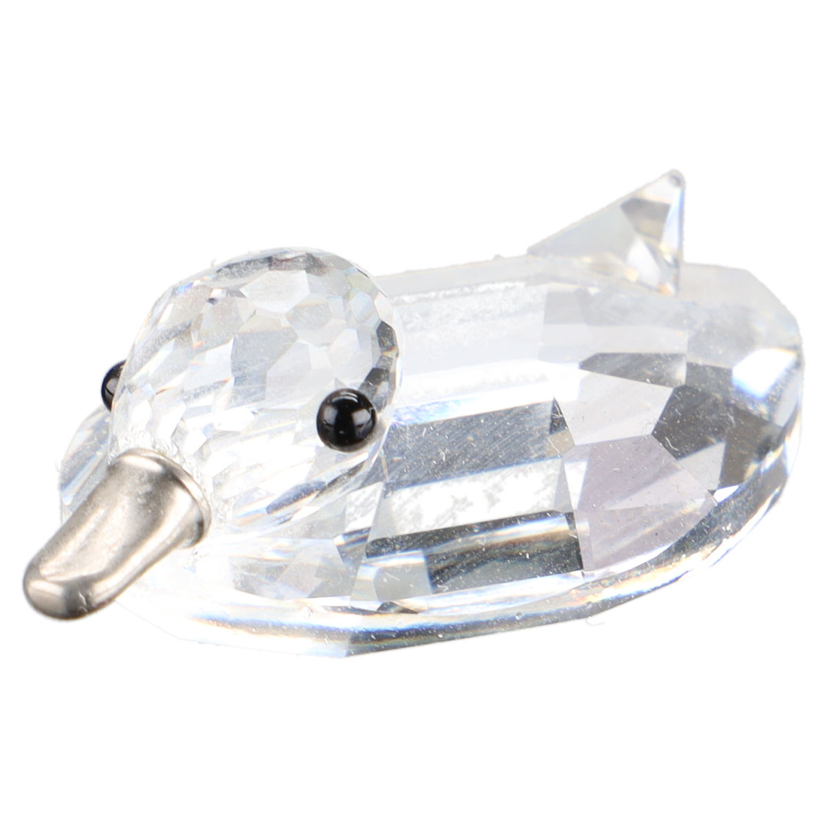 Ente sitzend mit Metallschnabel