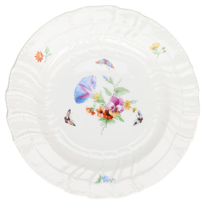 Teller Form Neuosier Blumen mit Insekten Lehrlingsteller I.Wahl