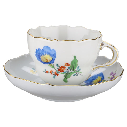 Kaffeetasse mit Untere Prunkwinde blau