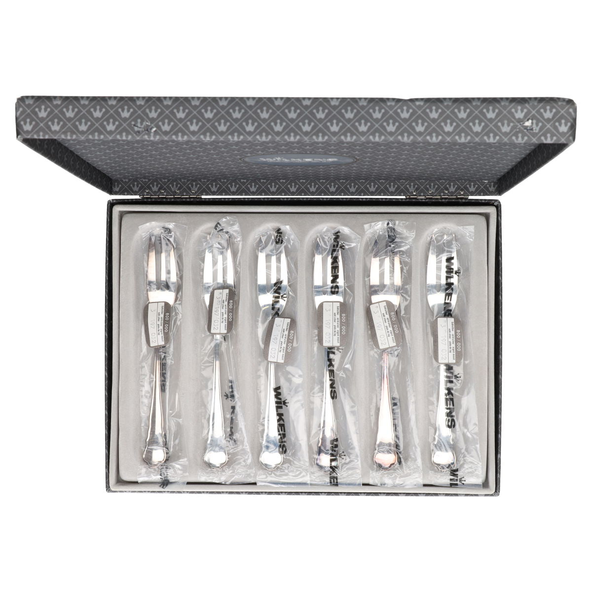 6 x Kuchengabel neu, einschweißt in der Originalkassette NEU