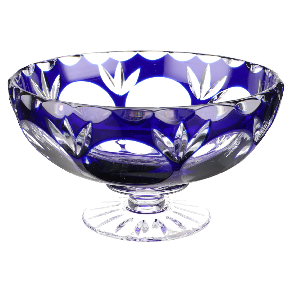 Schale auf Fuß kobaltblau