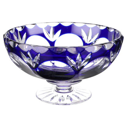 Schale auf Fuß kobaltblau