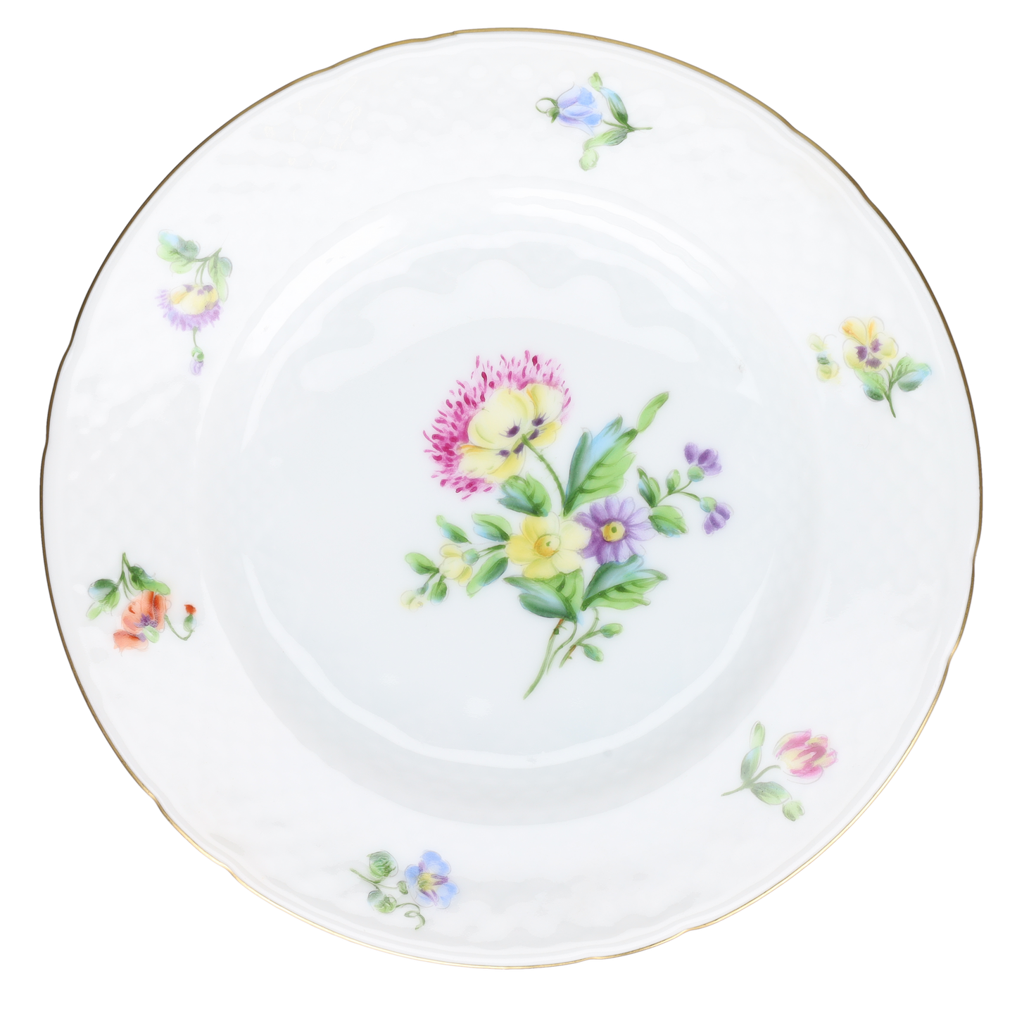Kuchenteller klein Modell 28 A Blüte Lila Gelb