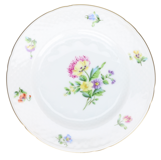 Kuchenteller klein Modell 28 A Blüte Lila Gelb