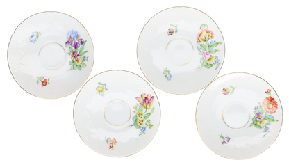 4 x Untertasse für Kaffee Modell 102  verschiedene Motive