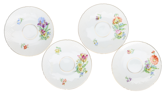 4 x Untertasse für Kaffee Modell 102  verschiedene Motive