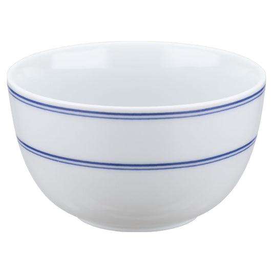 Zuckerschale Weißer Rand mit blauen Ringen