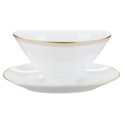 Sauciere mit Teller einteilig