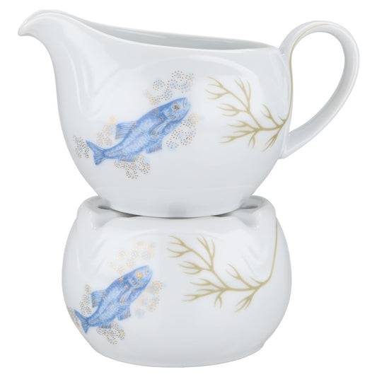 Buttersauciere mit Stövchen 3 teilig