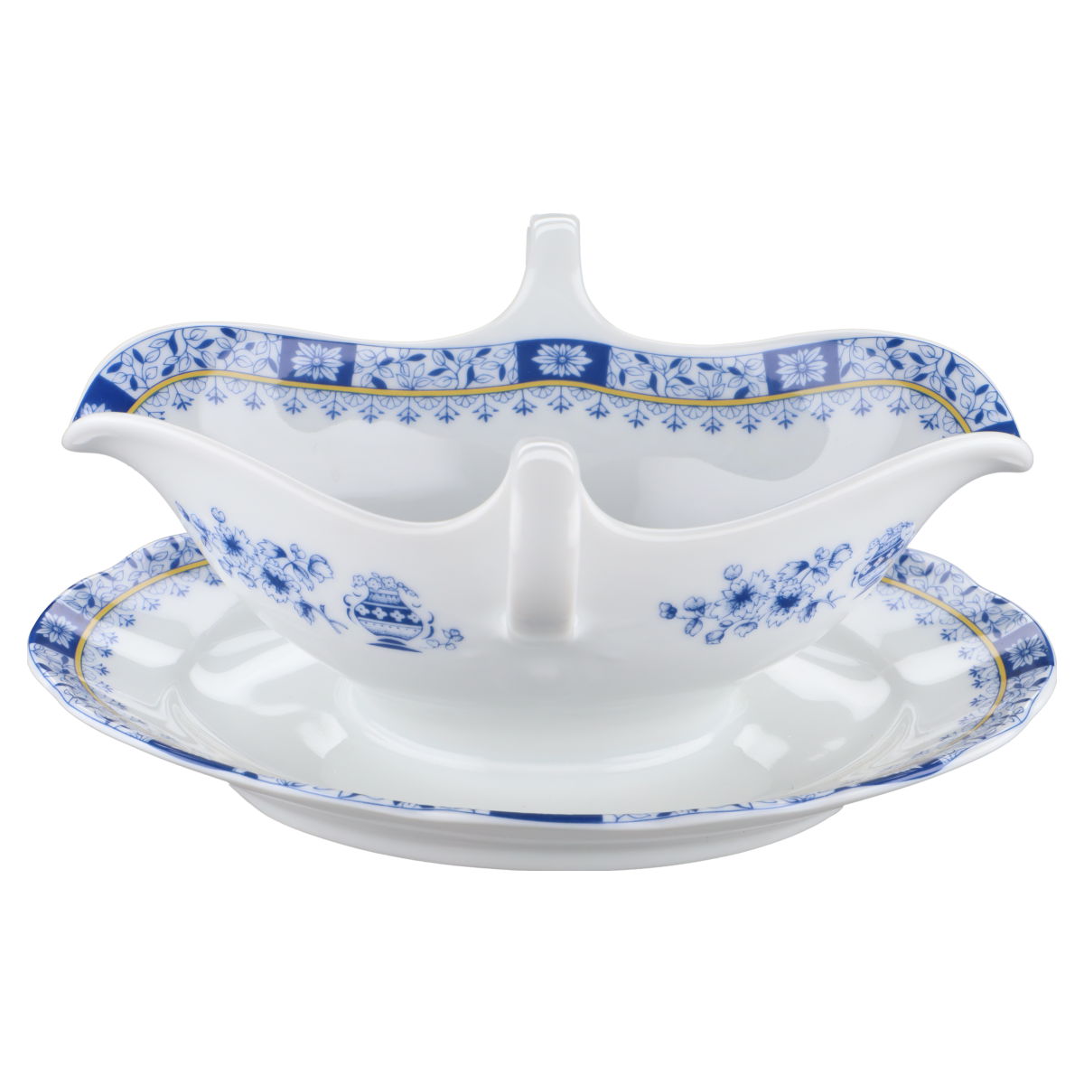 Sauciere mit Teller einteilig