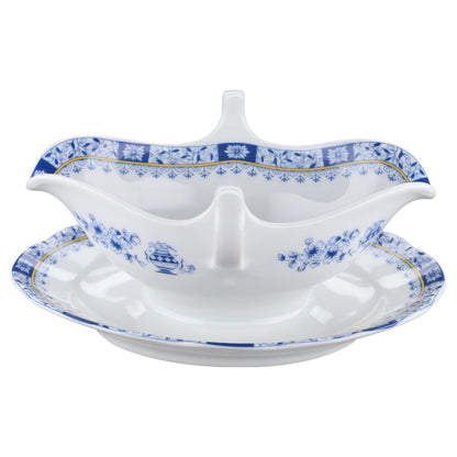 Sauciere mit Teller einteilig