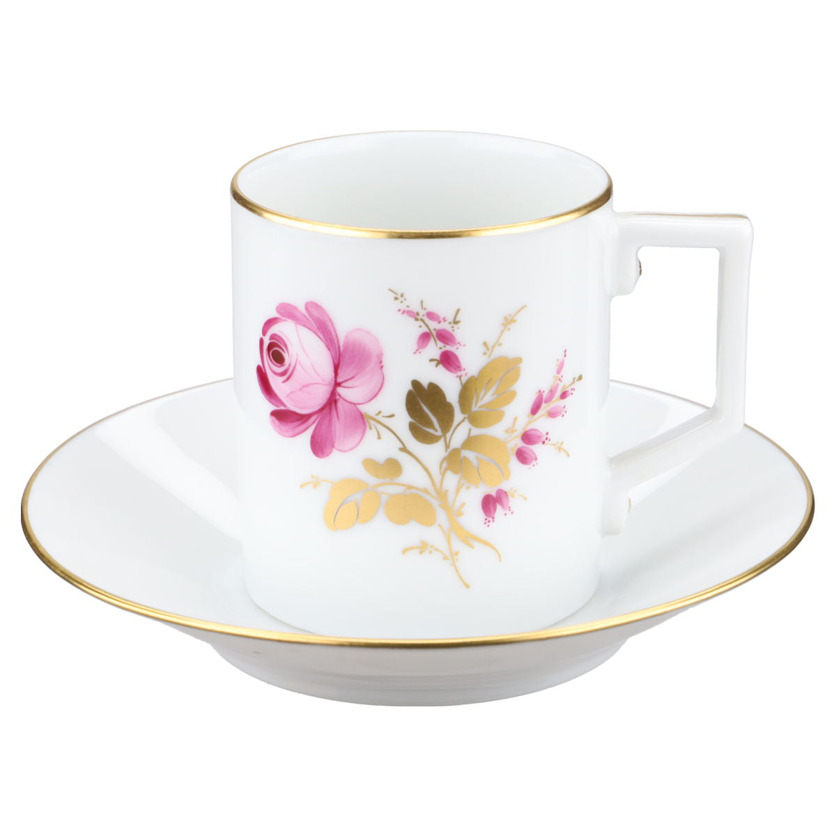 Mokkatasse Espressotasse mit Untere Rose Purpur Gold