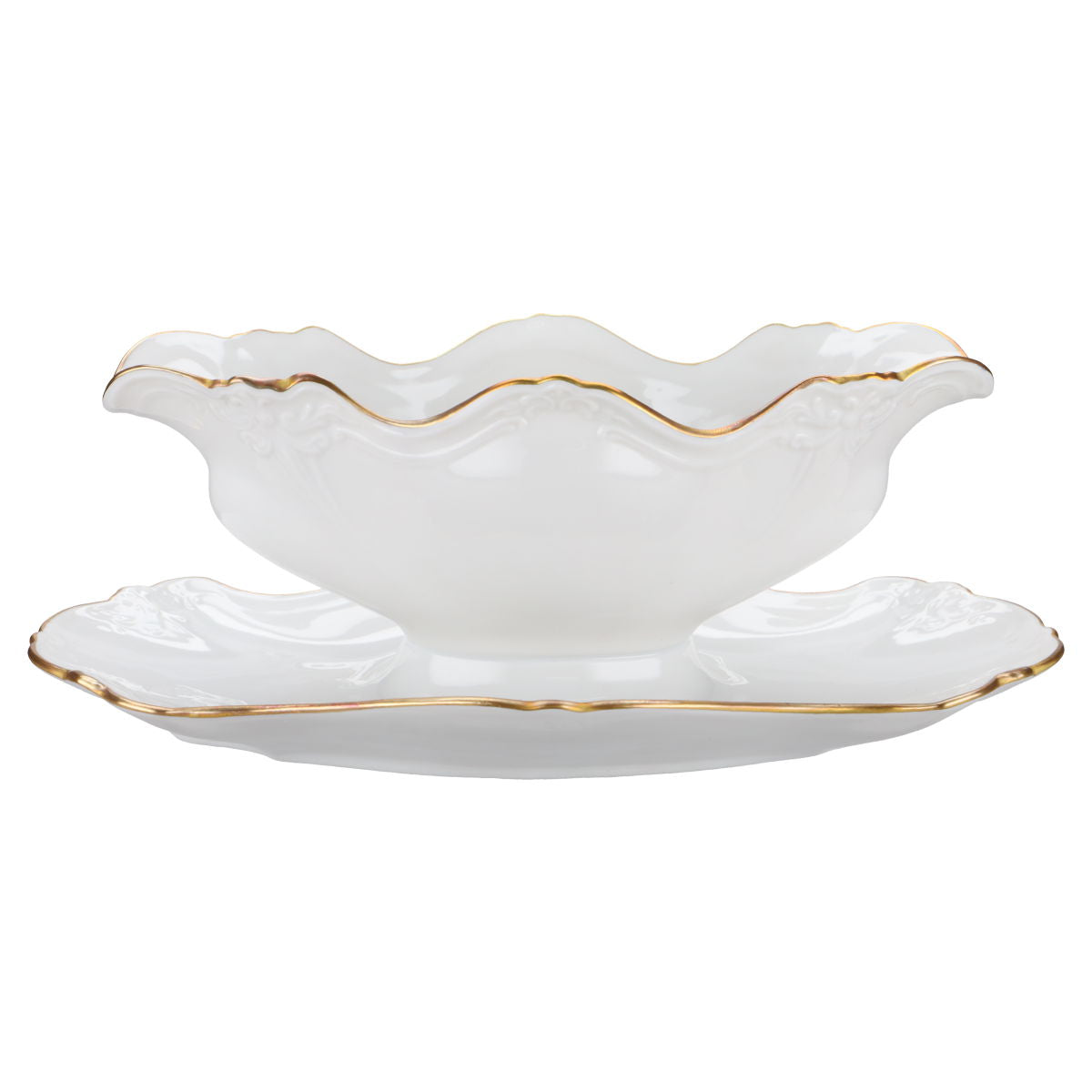 Sauciere mit Teller einteilig