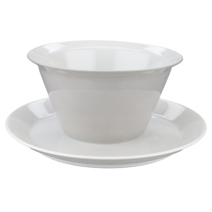 Sauciere mit Teller einteilig