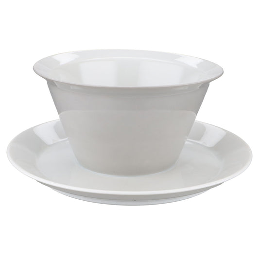 Sauciere mit Teller einteilig