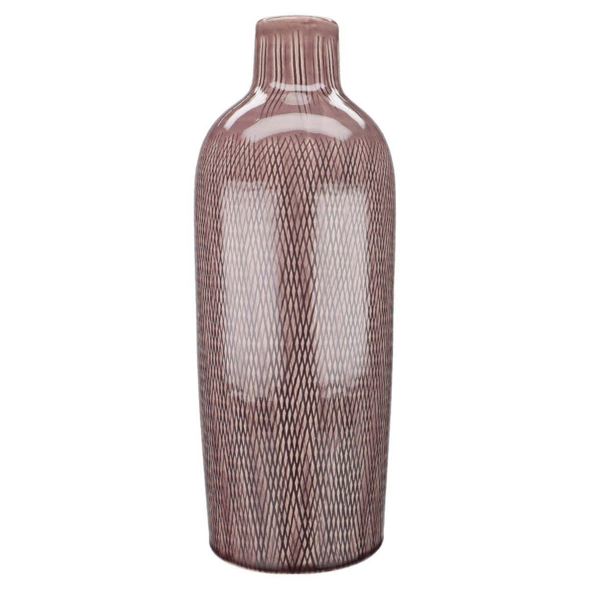 Vase groß Elegant Garden Rautenmuster rosé