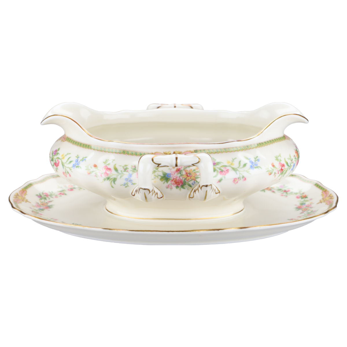 Sauciere mit Teller einteilig