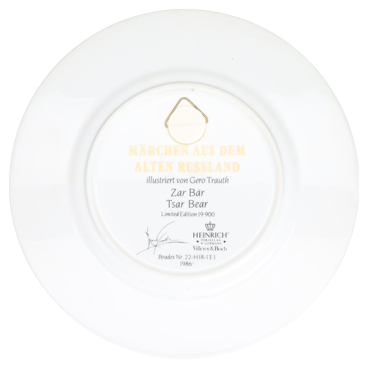 Wandteller Zar Bär
