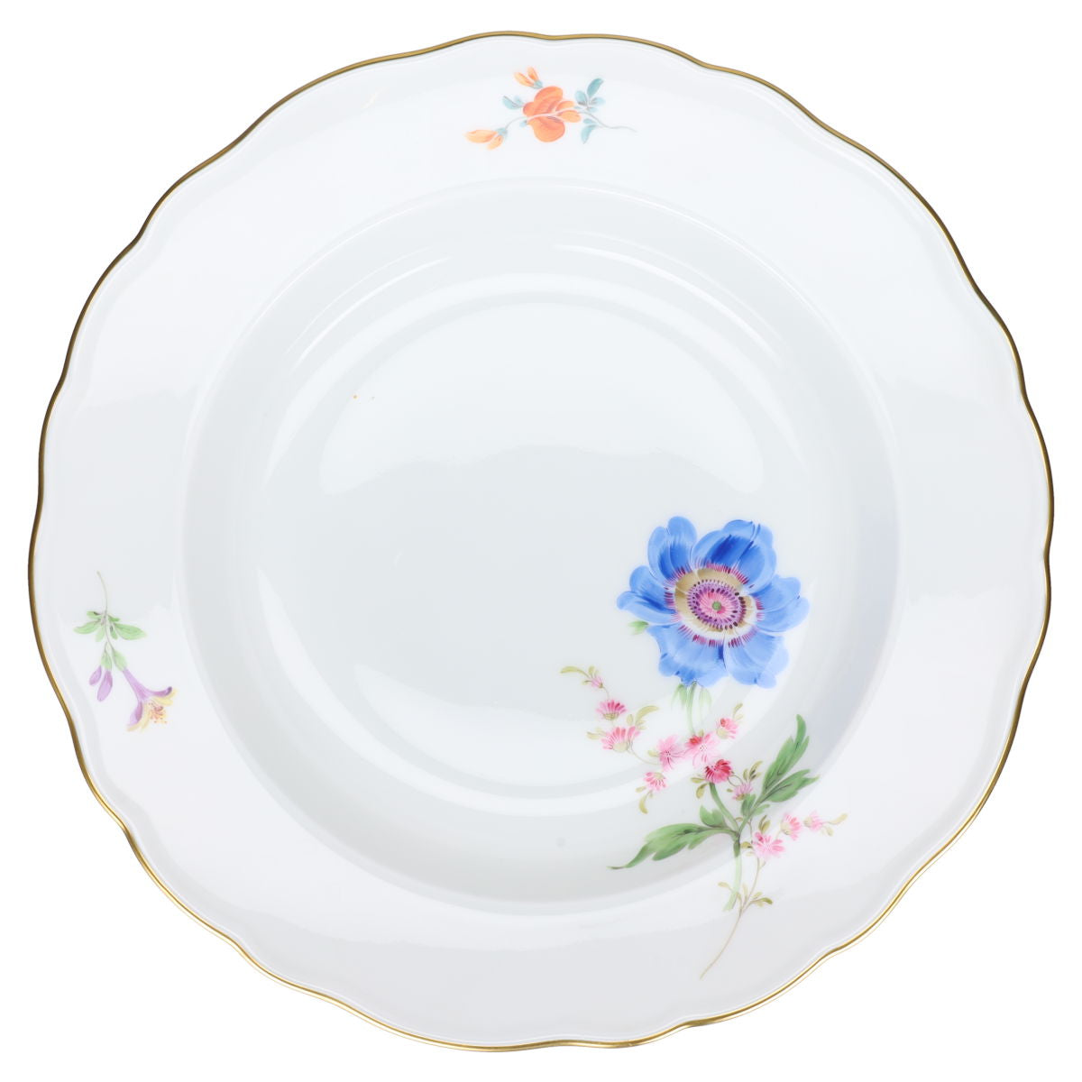 Suppenteller Mohnblume blau