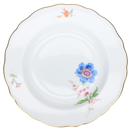 Suppenteller Mohnblume blau