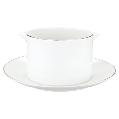 Sauciere mit Teller einteilig