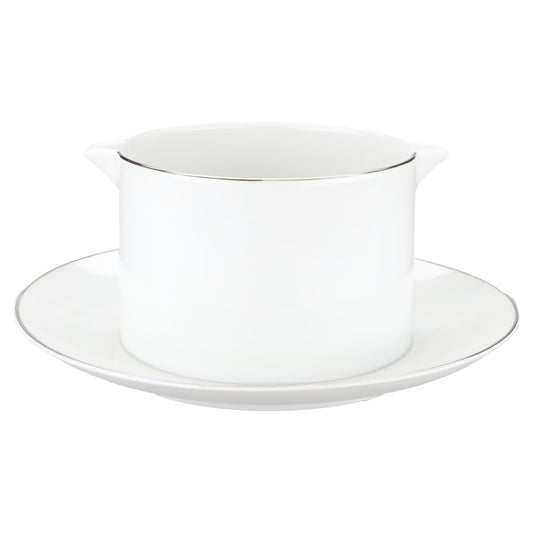 Sauciere mit Teller einteilig