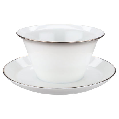 Sauciere mit Teller einteilig