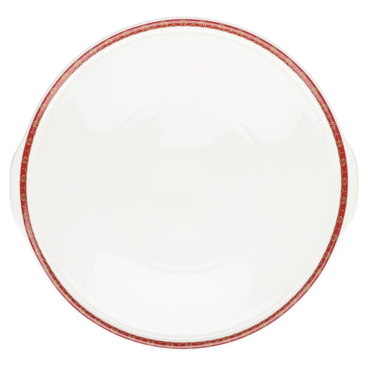 Tortenplatte mit Griffen Bordeaux