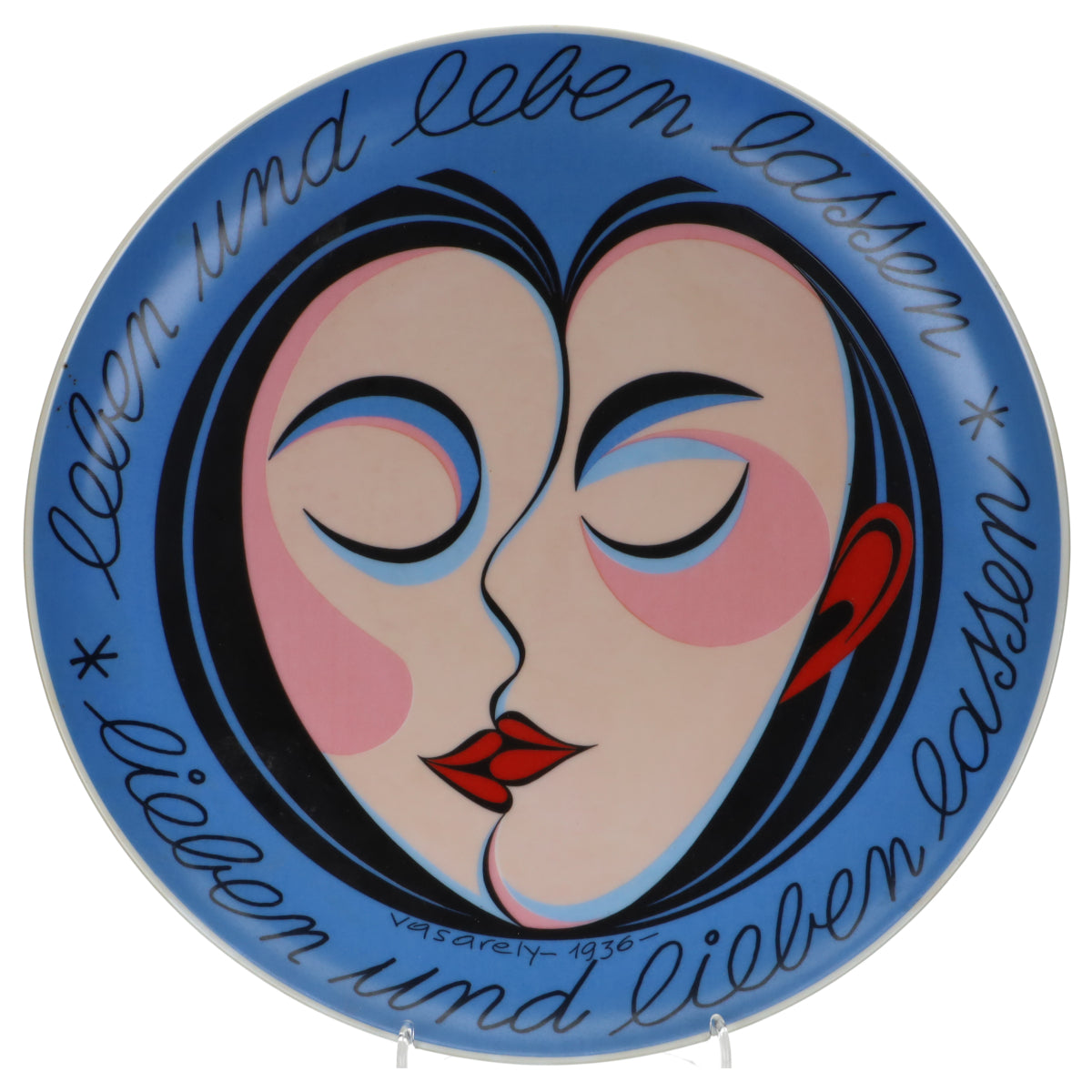 Wandteller Victor Vasarely Leben und Leben lassen