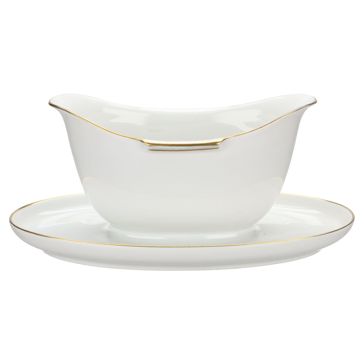 Sauciere mit Teller einteilig